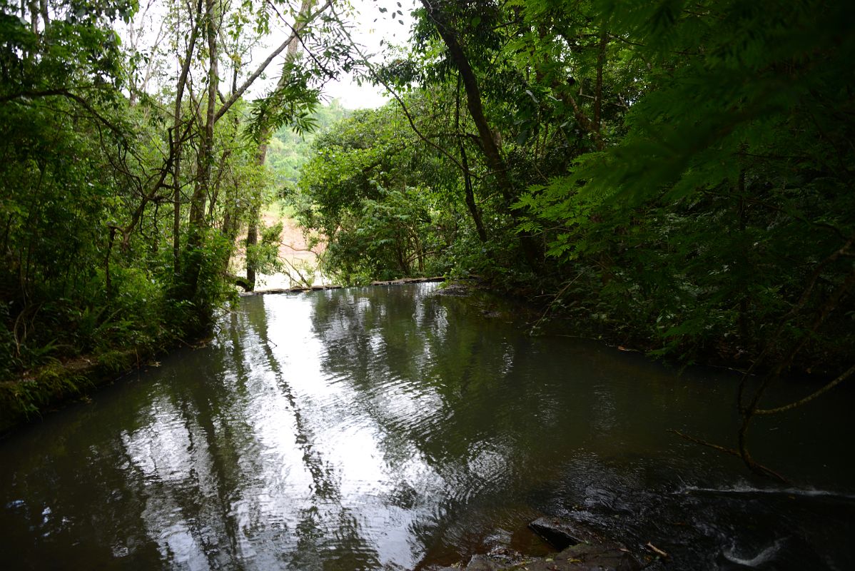 06 Stream Flows Into The Rio Iguazu Inferior From The Macuco Safari Towards The Boat Tour At Brazil Iguazu Falls